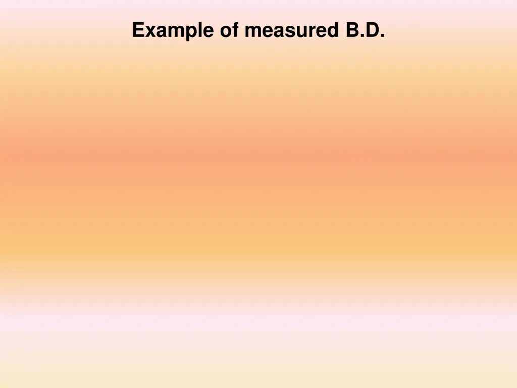 example of measured b d