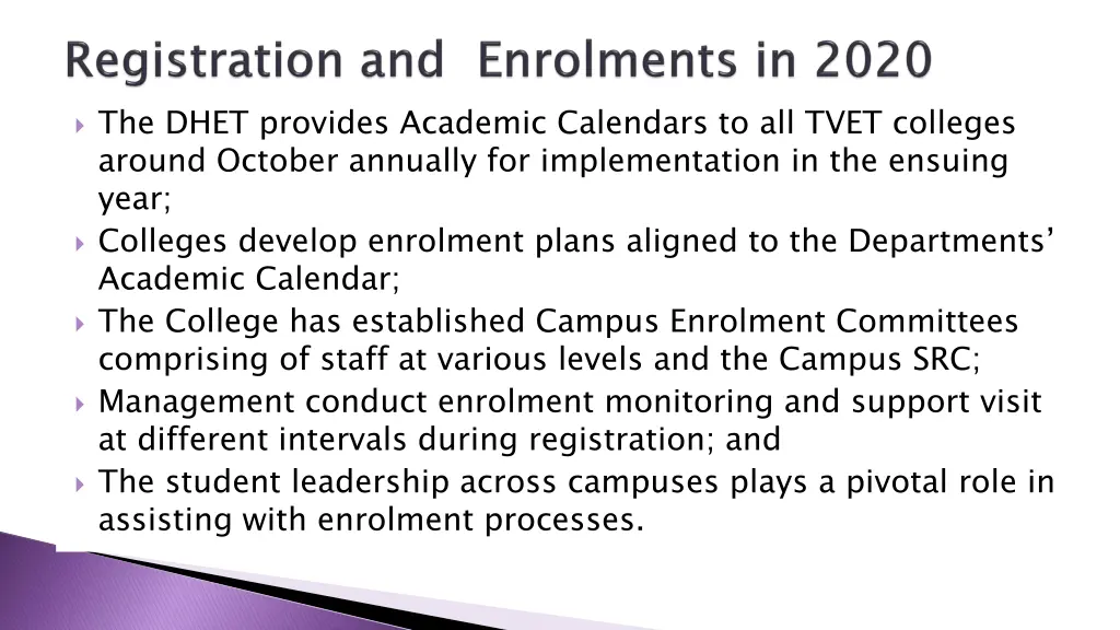 the dhet provides academic calendars to all tvet