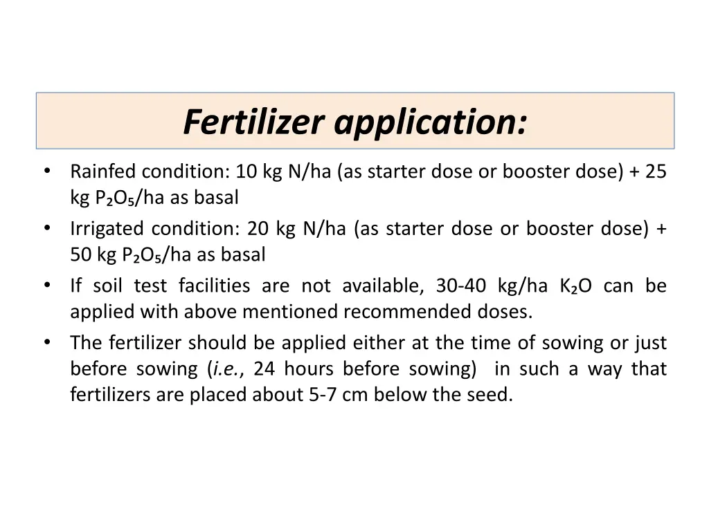 fertilizer application