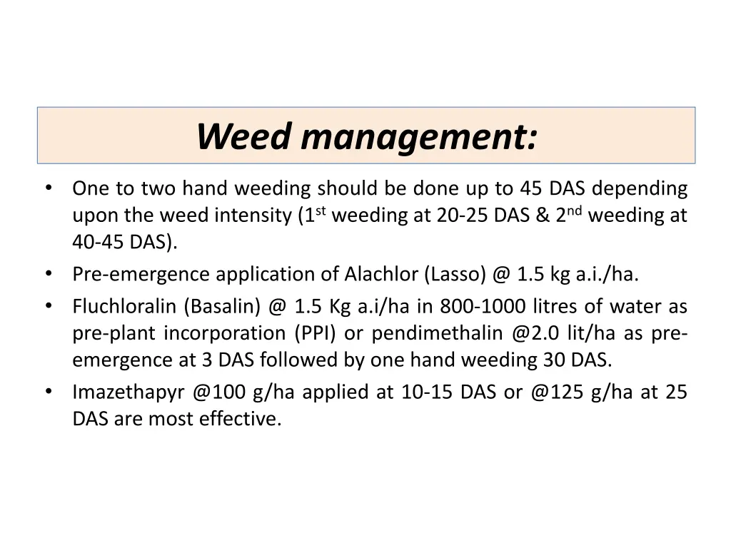 weed management