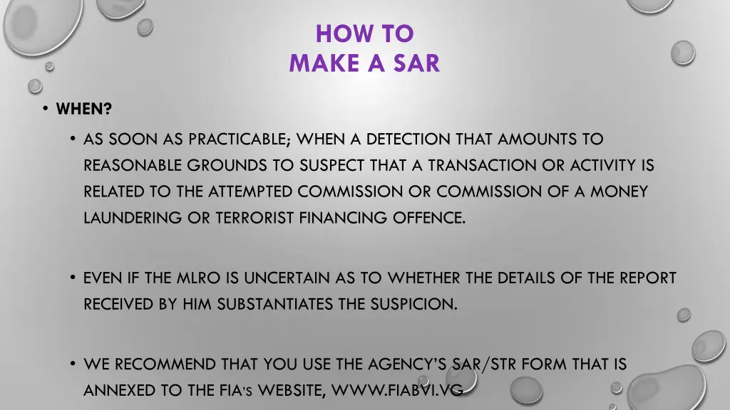 how to make a sar