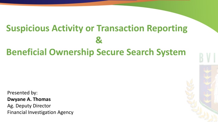 suspicious activity or transaction reporting