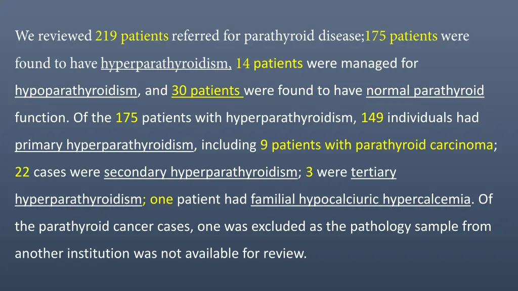 patients were managed for