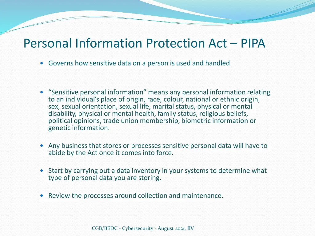 personal information protection act pipa