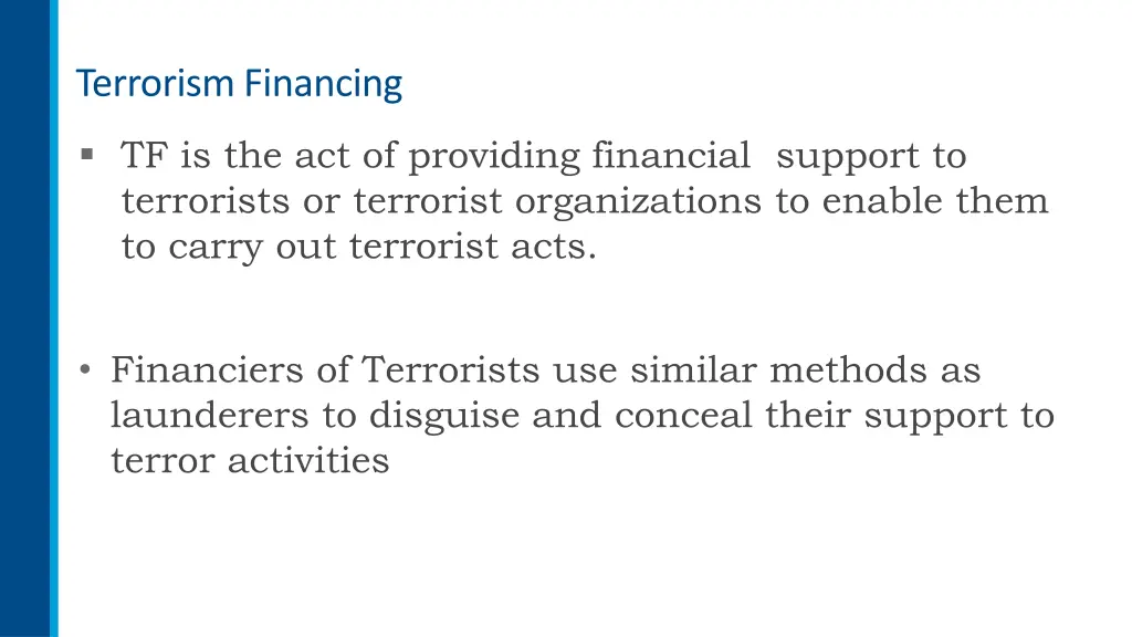 terrorism financing