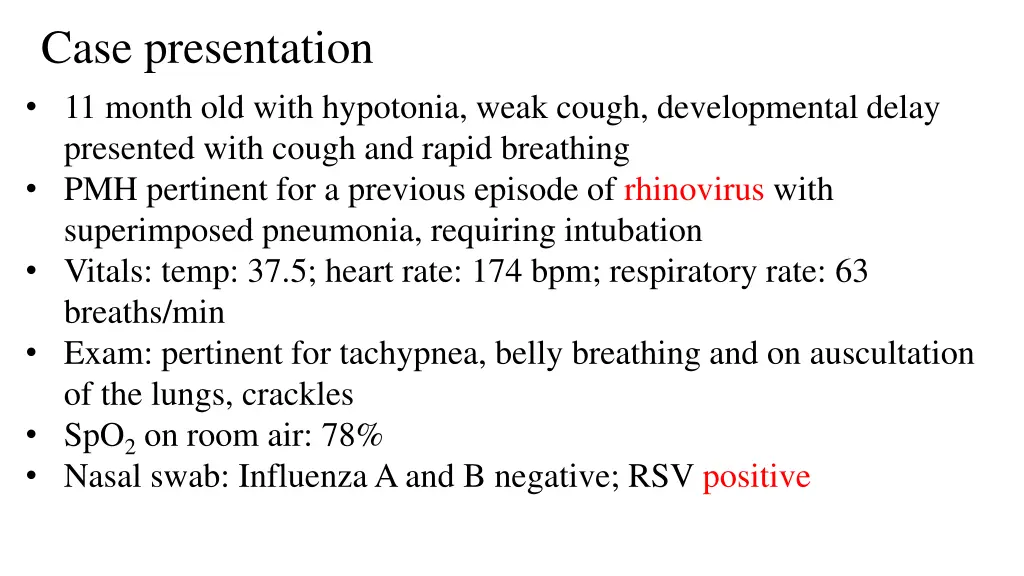 case presentation 11 month old with hypotonia