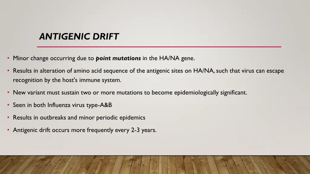 antigenic drift