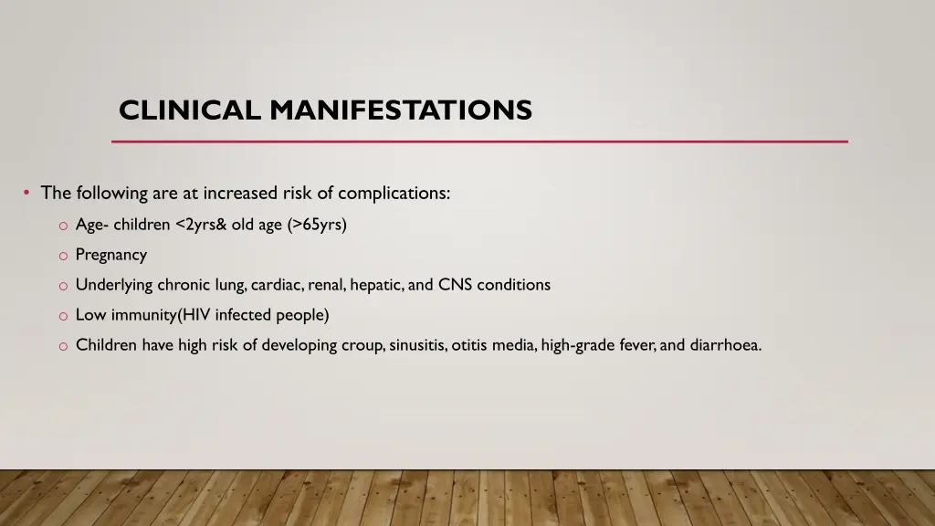 clinical manifestations 2