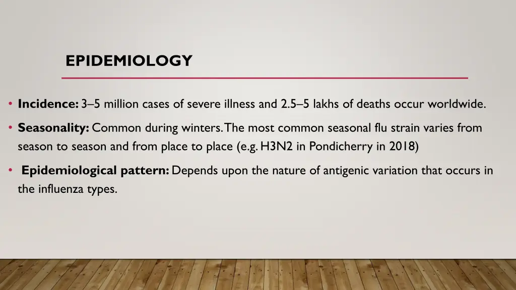 epidemiology