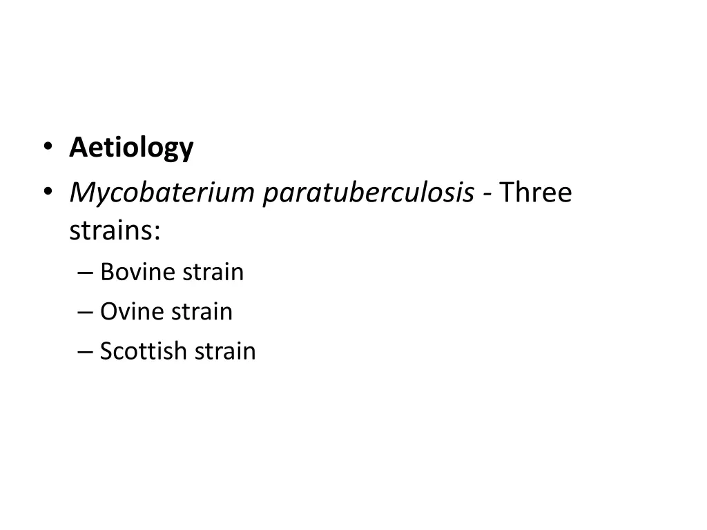 aetiology mycobaterium paratuberculosis three