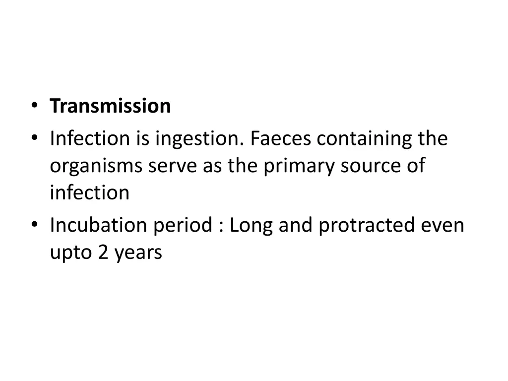 transmission infection is ingestion faeces