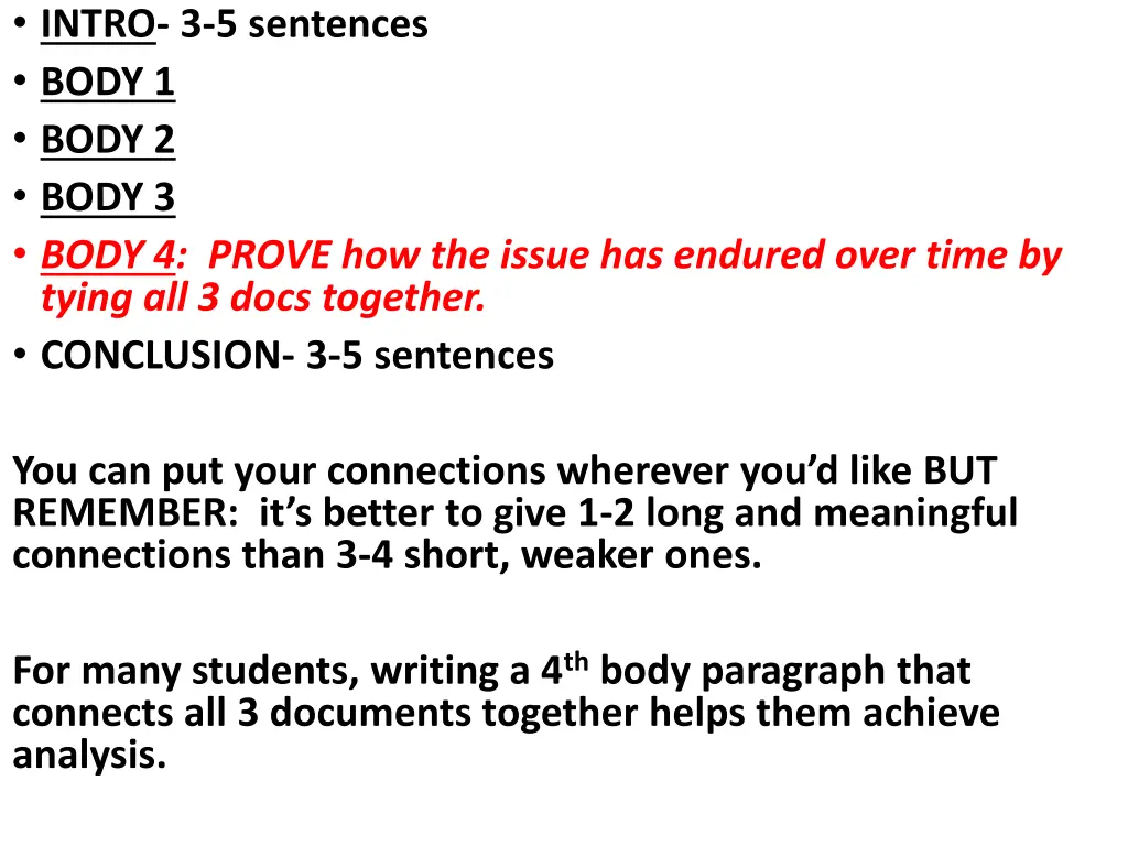 intro 3 5 sentences body 1 body 2 body 3 body