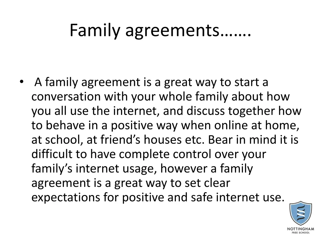 family agreements