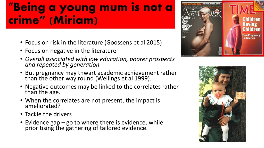 being a young mum is not a crime miriam