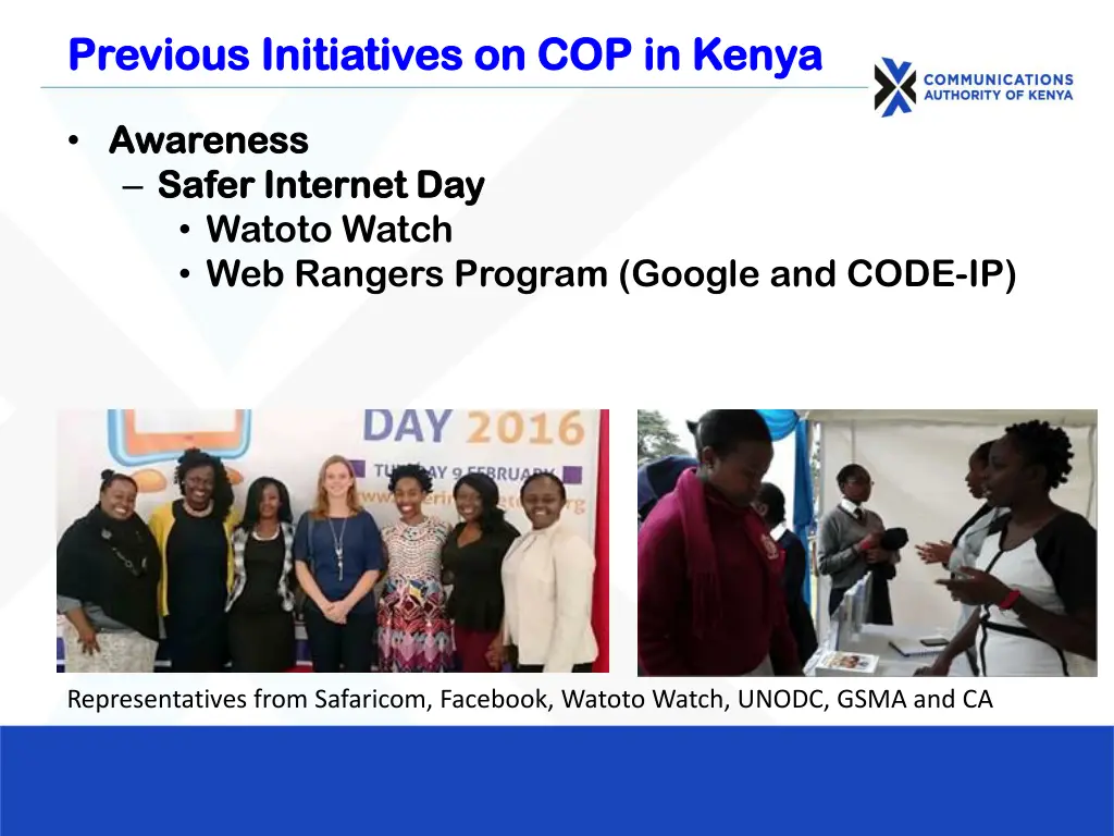 previous initiatives on cop in kenya previous 1