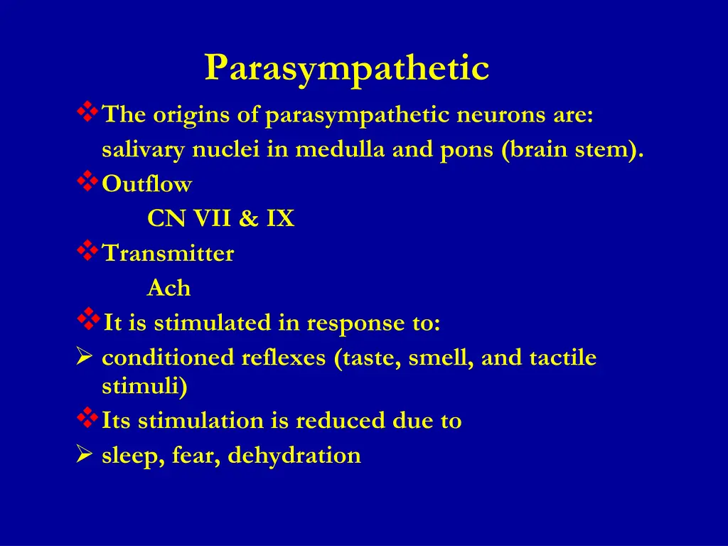 parasympathetic the origins of parasympathetic