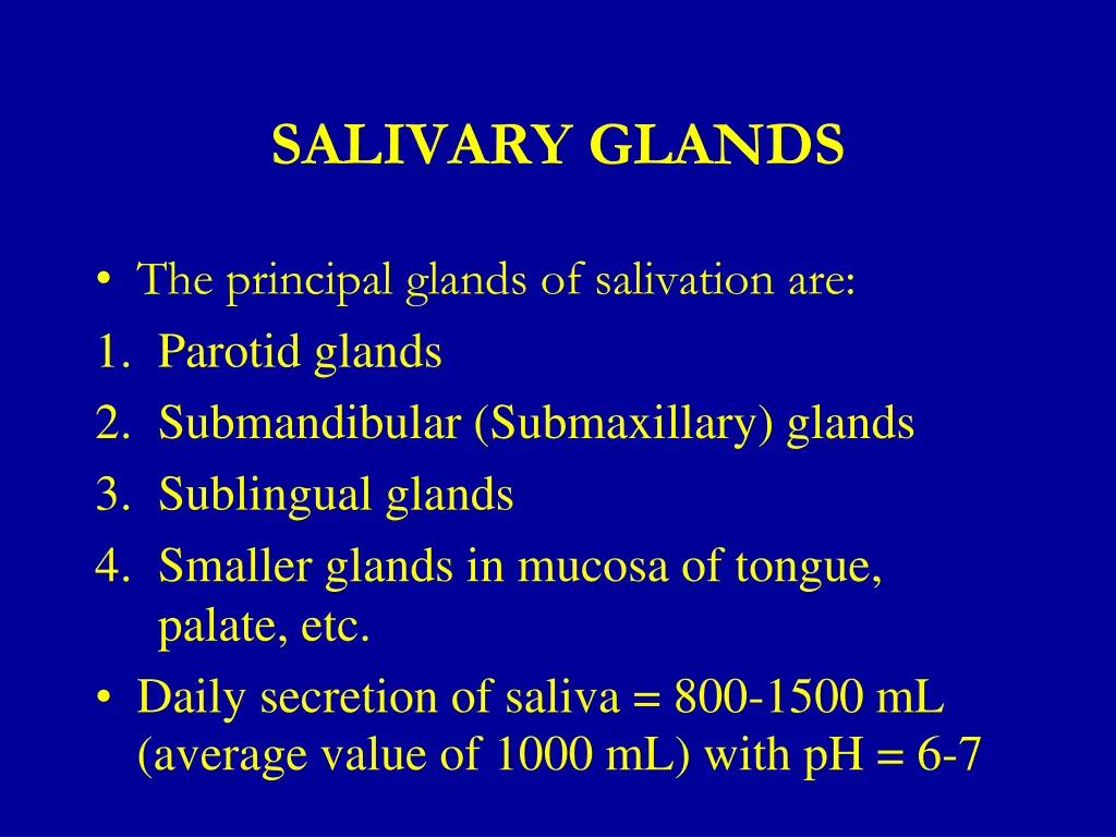 salivary glands 1