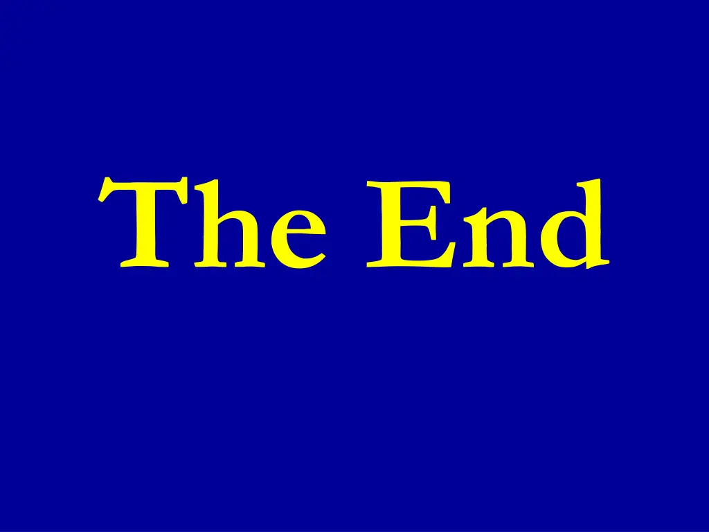 the end