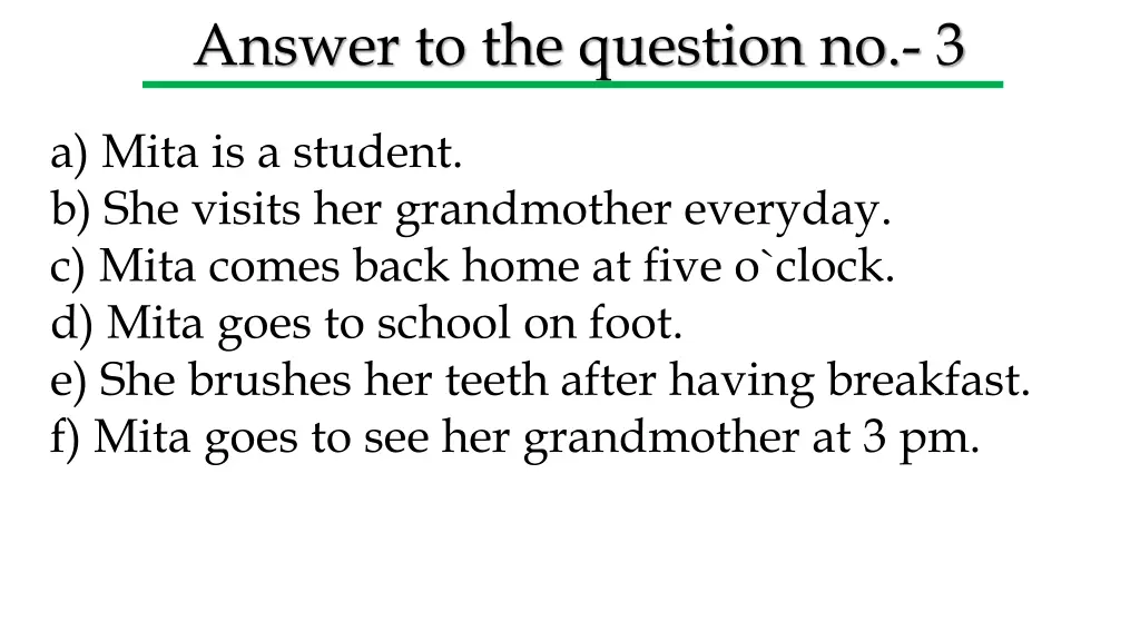 answer to the question no 3