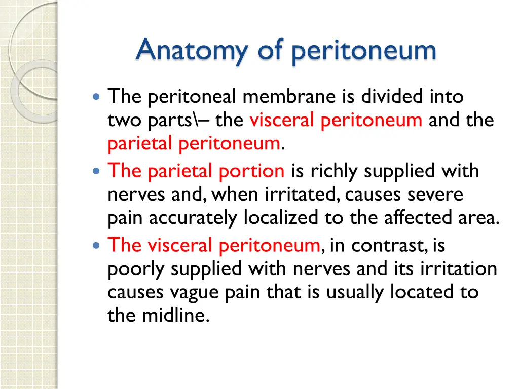 anatomy of peritoneum