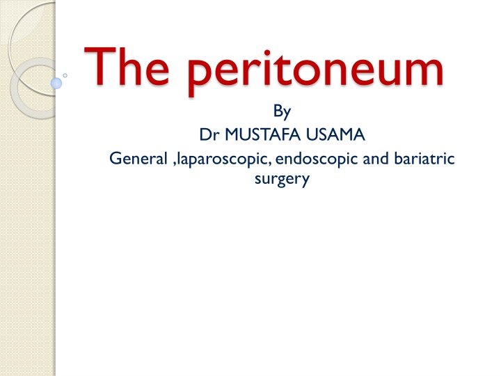 the peritoneum