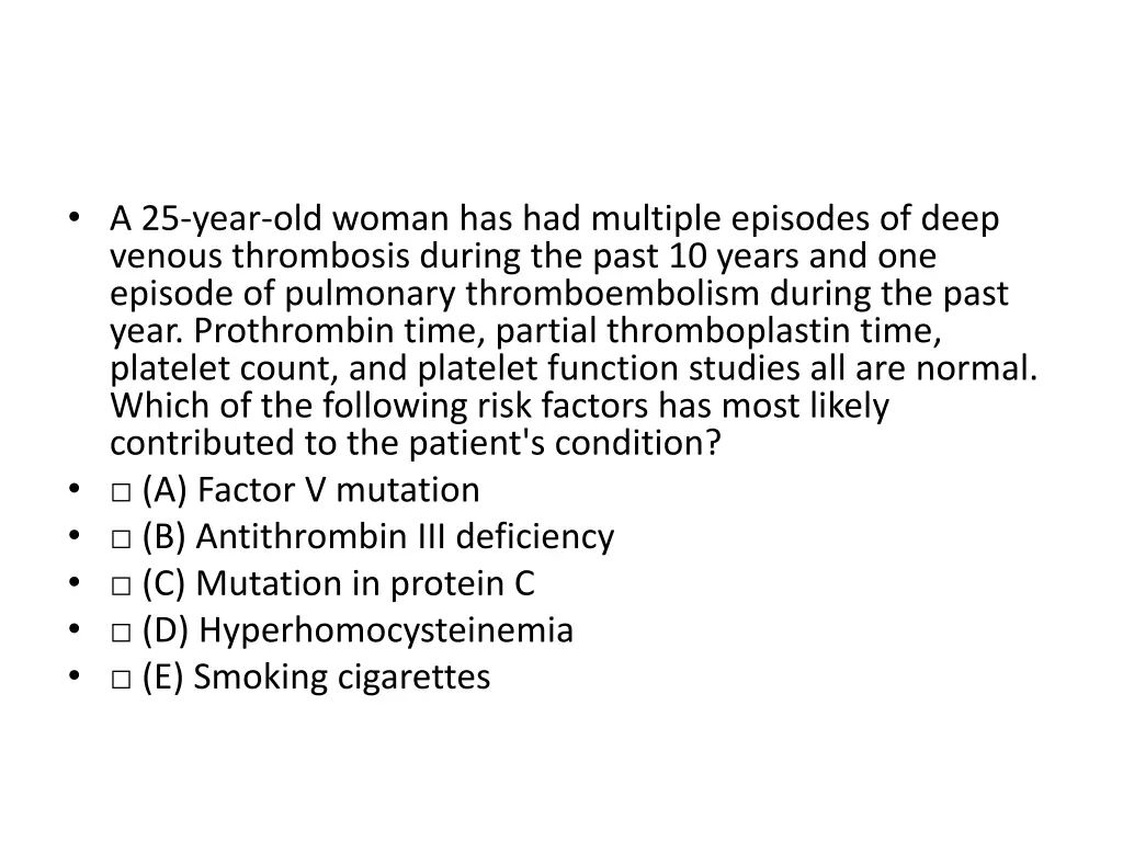 a 25 year old woman has had multiple episodes