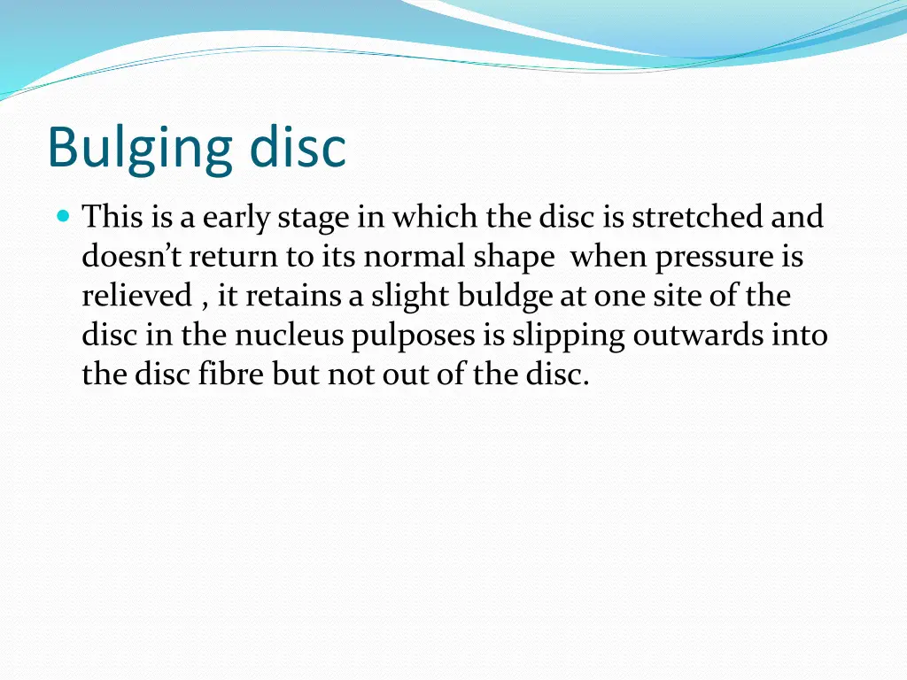 bulging disc