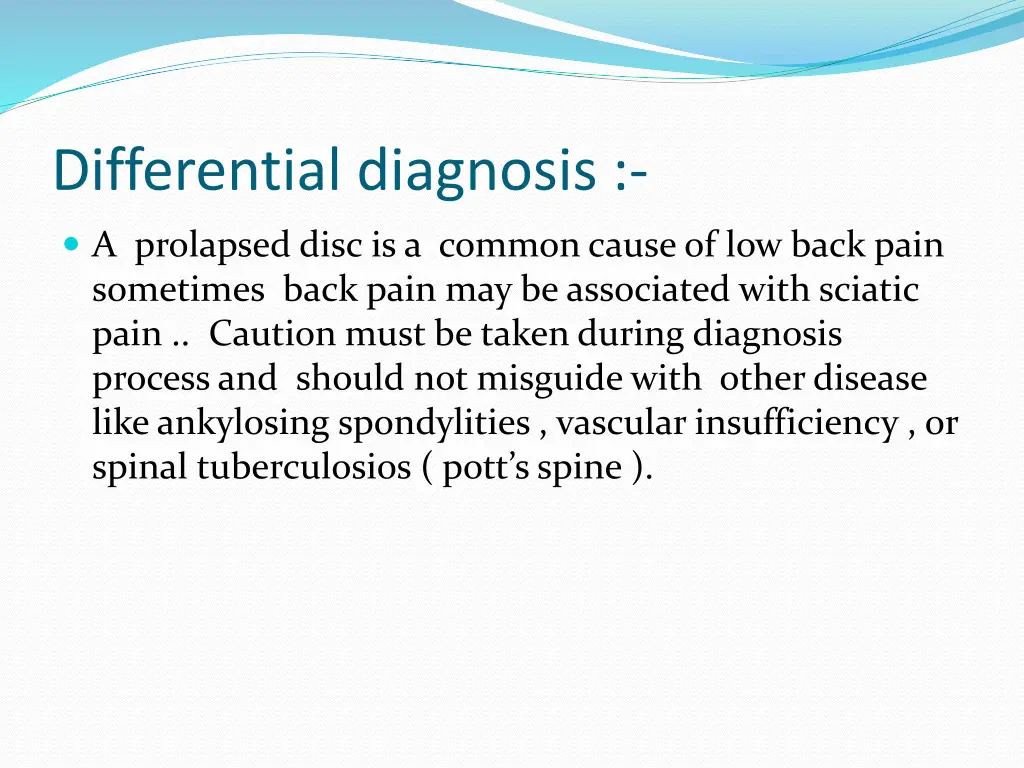 differential diagnosis