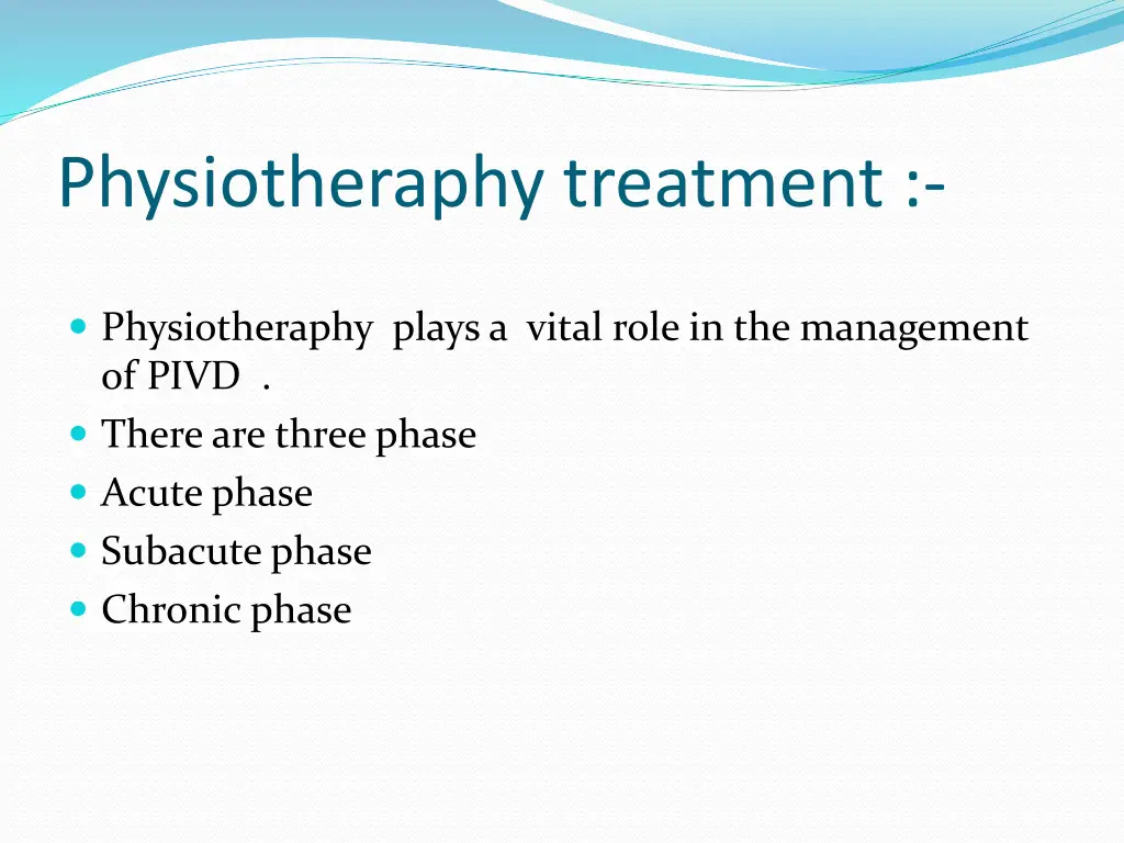 physiotheraphy treatment