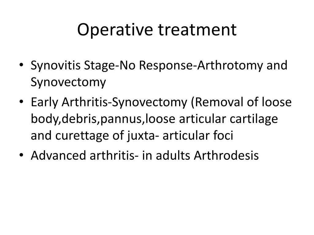 operative treatment