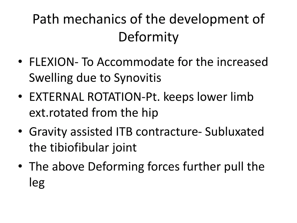 path mechanics of the development of deformity