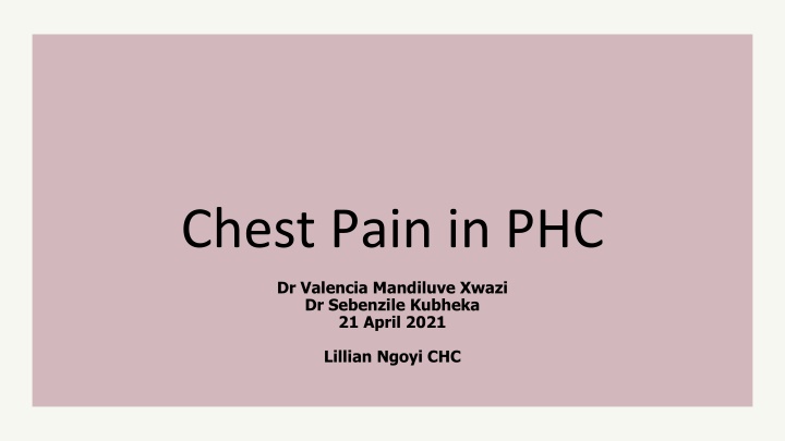 chest pain in phc