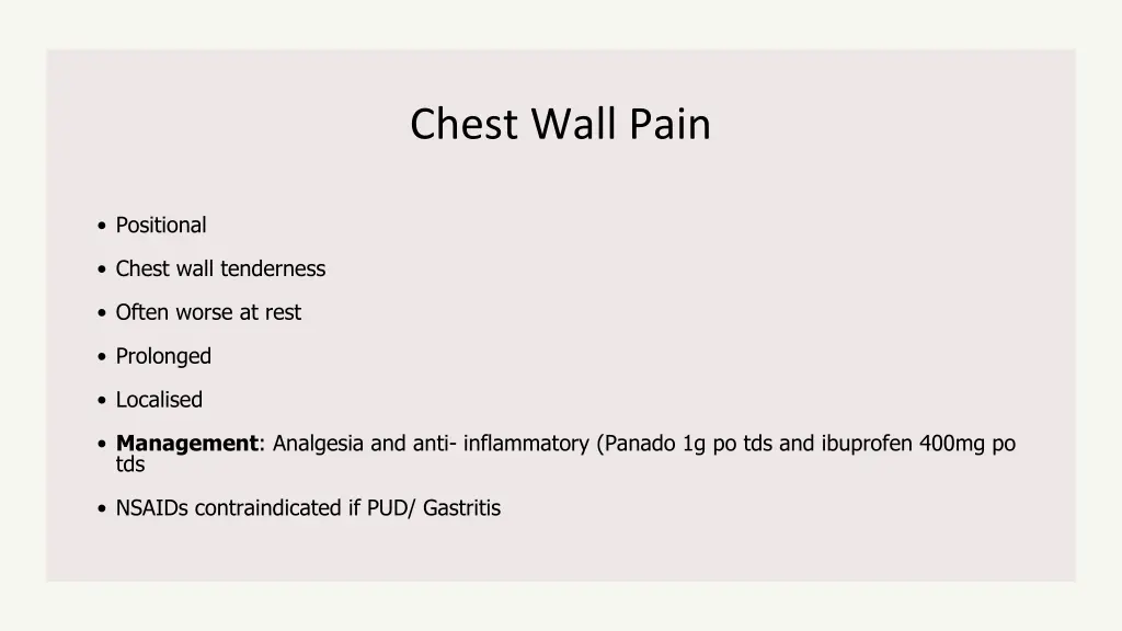 chest wall pain