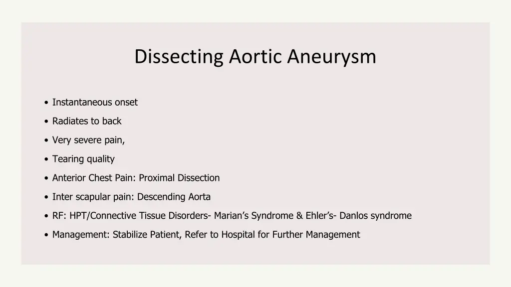 dissecting aortic aneurysm