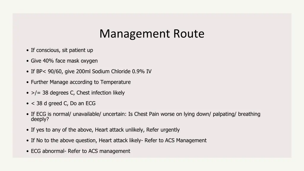 management route