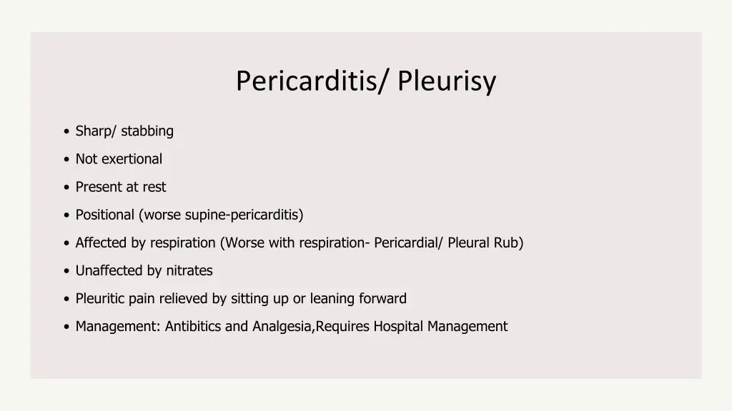 pericarditis pleurisy