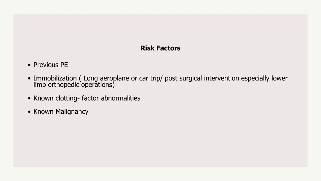 risk factors 1