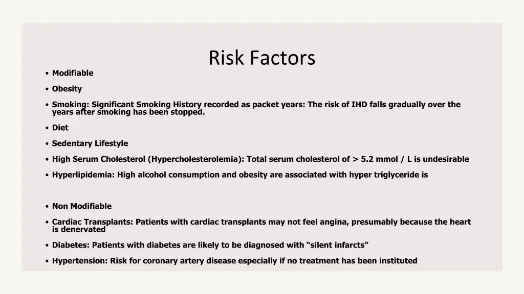 risk factors