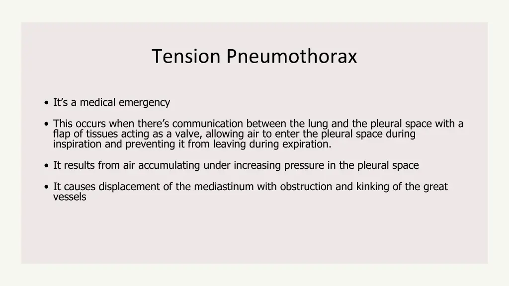 tension pneumothorax