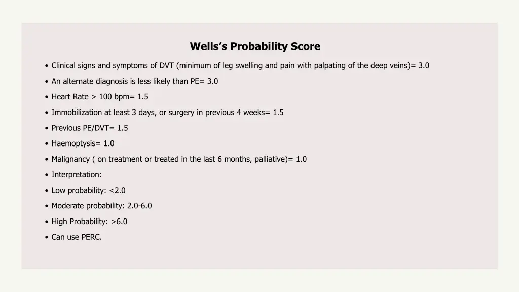 wells s probability score