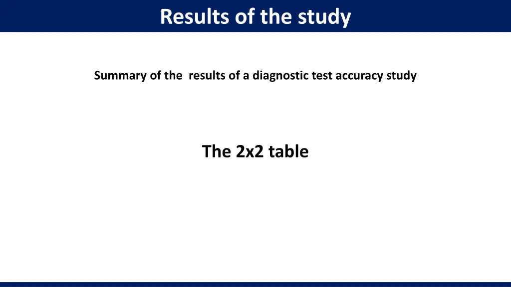 results of the study