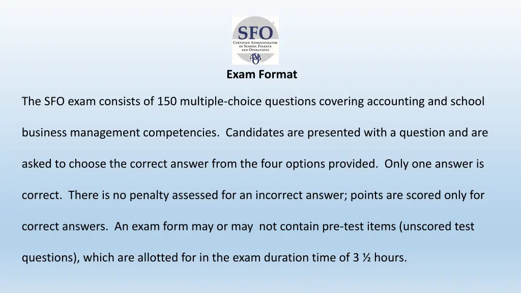 exam format