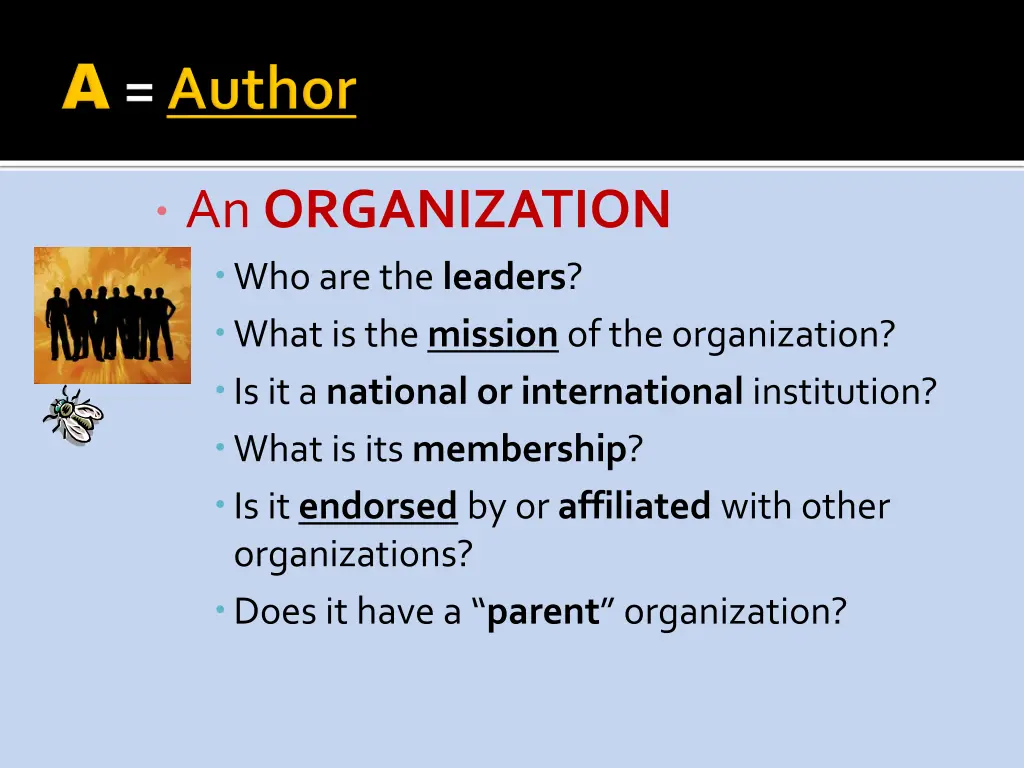 an organization who are the leaders what