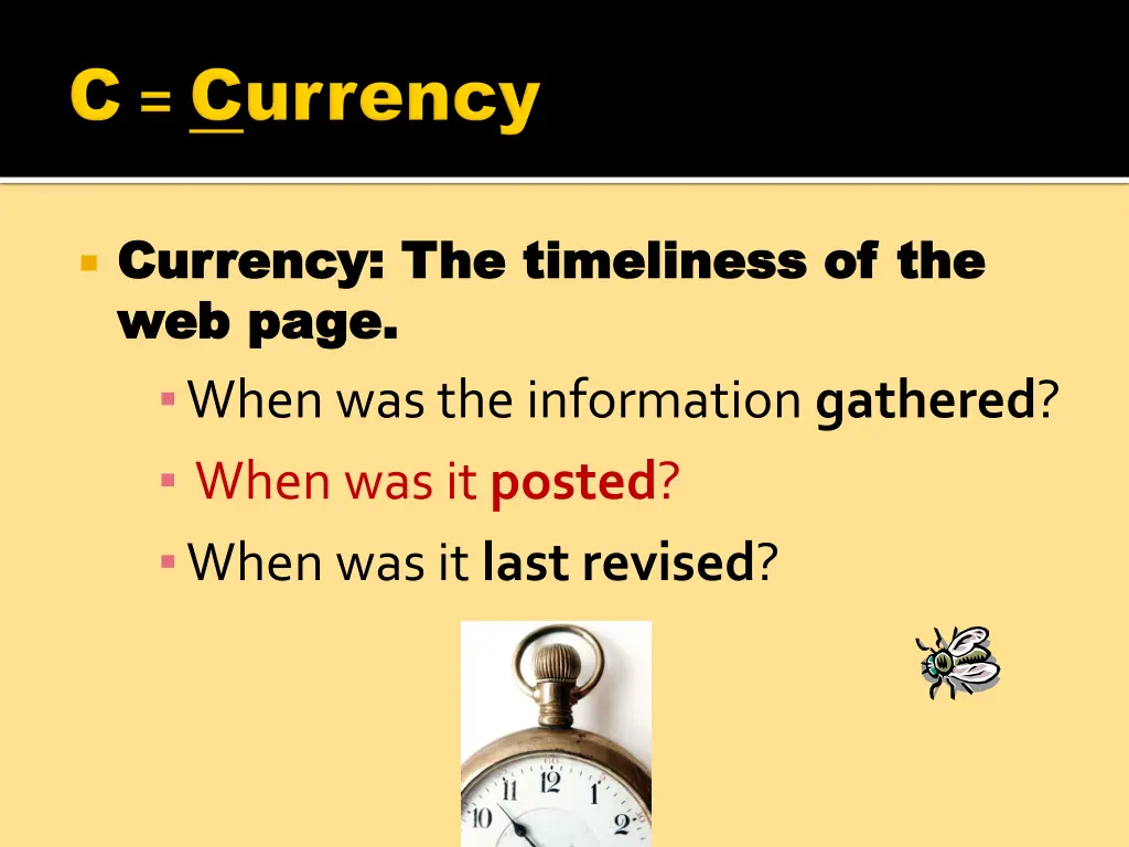 currency the timeliness of the currency