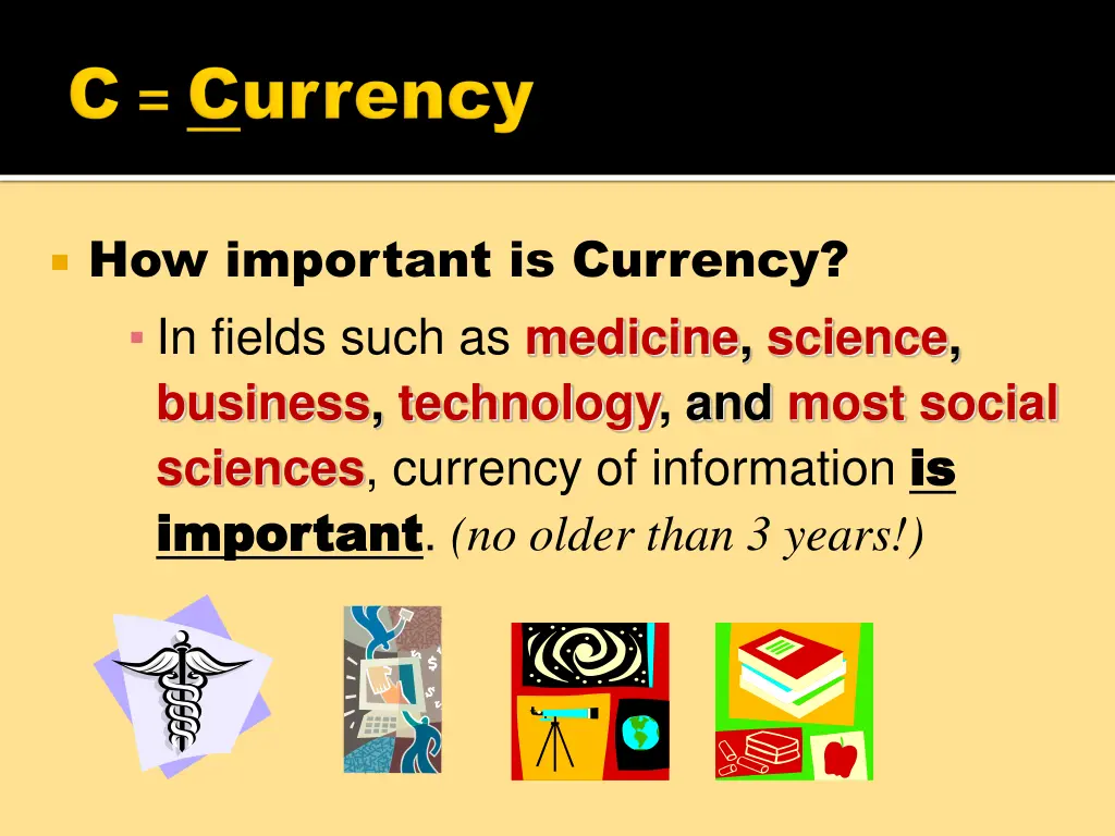 how important is currency in fields such