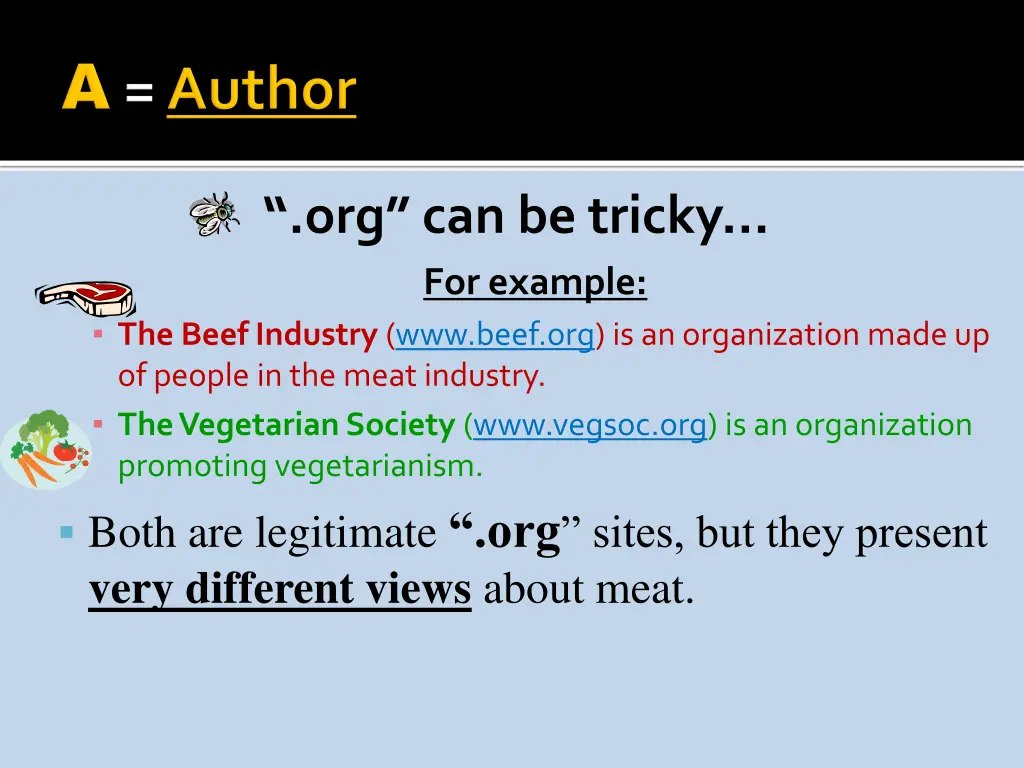 org can be tricky for example the beef industry