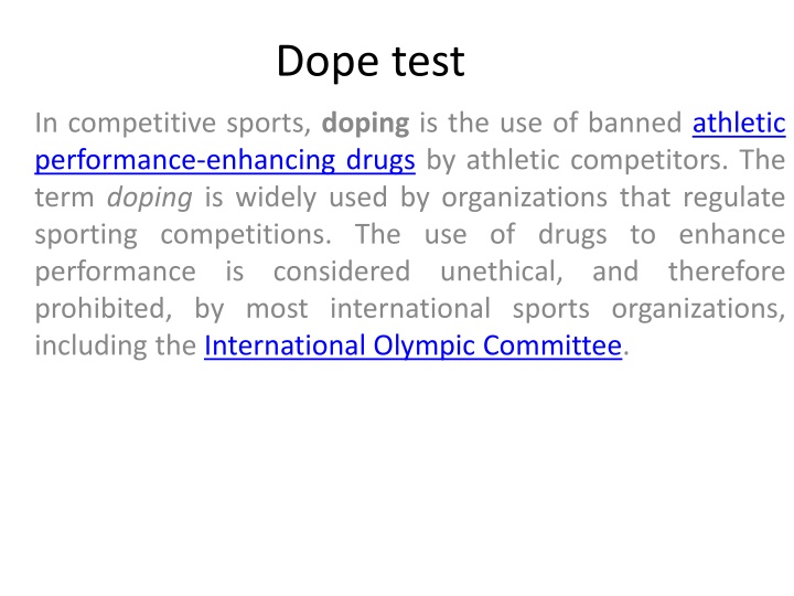 dope test