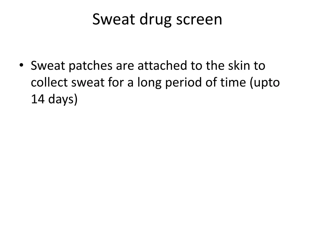 sweat drug screen