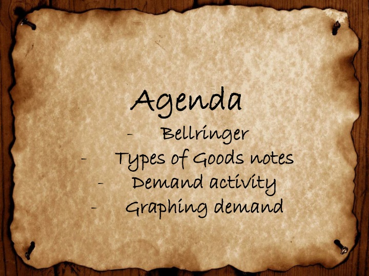 agenda agenda bellringer bellringer types