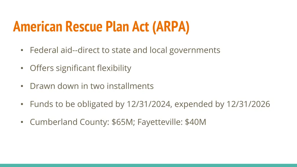 american rescue plan act arpa